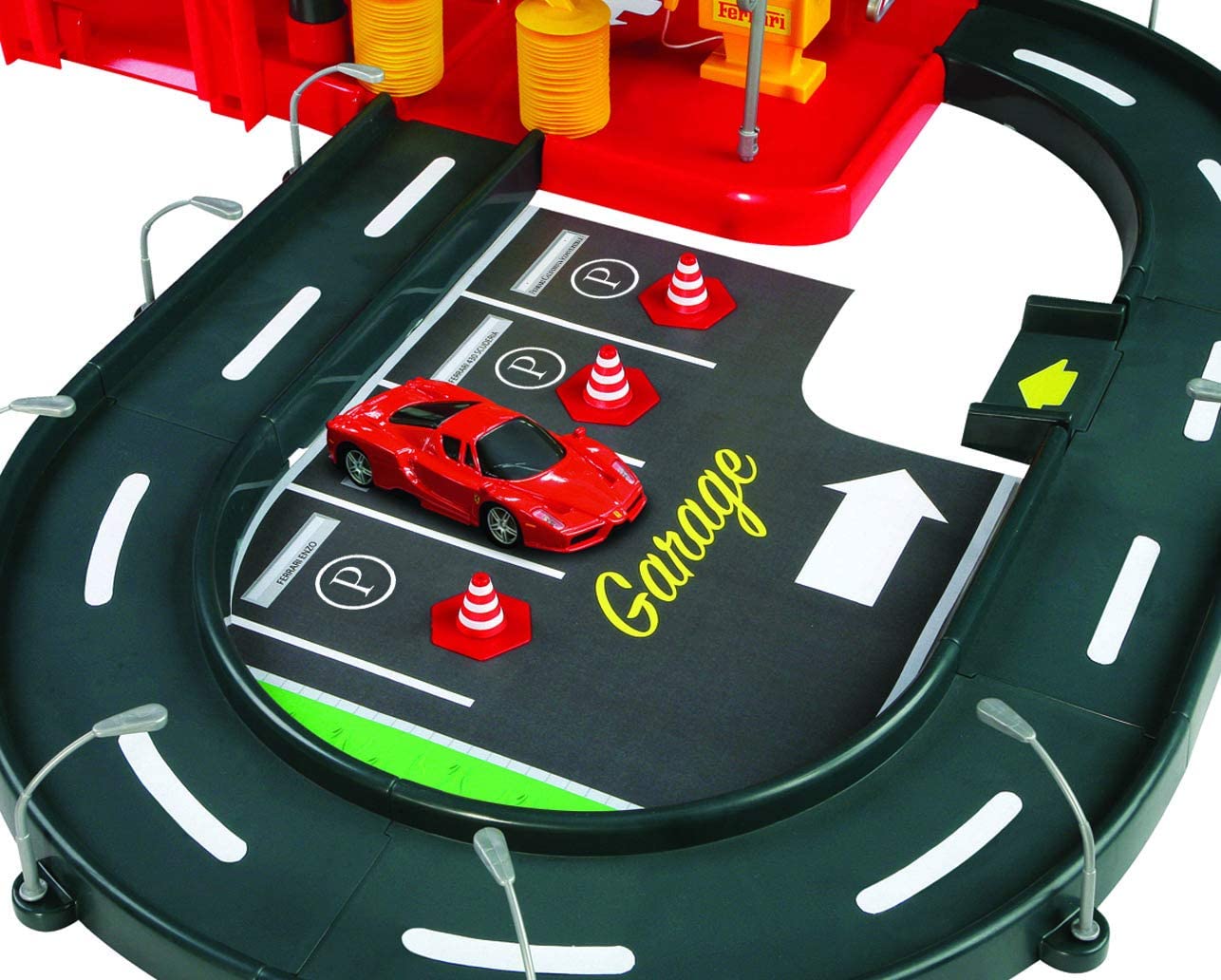Buy Bburago Garage & Parking Ferrari with 2 cars Playsets | Yallatoys.com