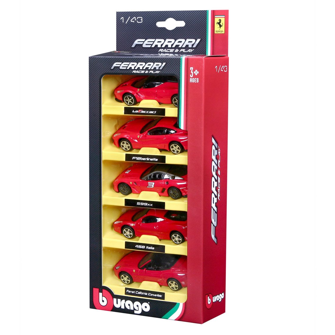 Buy Bburago Race & Park Ferrari 5pcs Car Pack (Sold Separately Subject to Availability) | Yallatoys.com