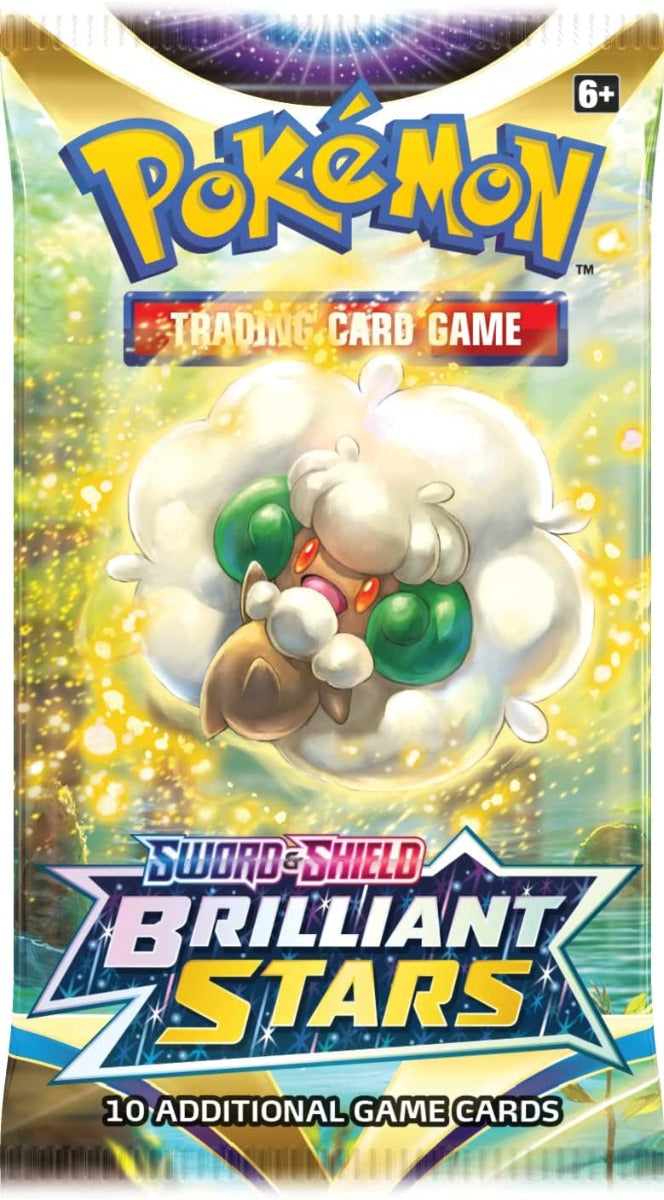 Buy Pokemon Sword & Shield 9 Series Brilliant Stars Booster Pack (Sold Separately Subject to Availability) | Yallatoys.com