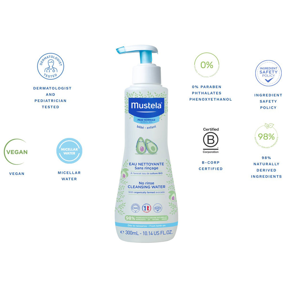 Mustela  Physiobebe No Rinse Cleansing Water 300Ml Mustela Yallatoys