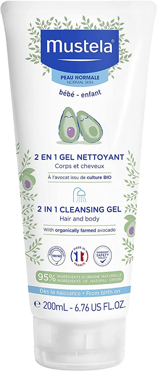 Mustela  2 In 1 Hair & Body Cleansing Gel 200Ml Mustela Yallatoys