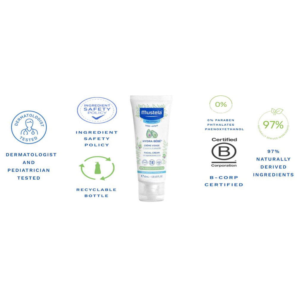 Mustela  Hydra Bebe Facial Cream 40Ml Mustela Yallatoys