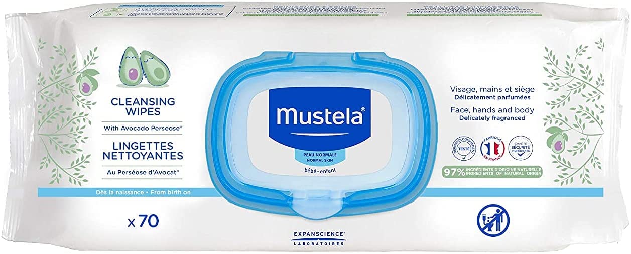 Mustela  70 Wipes For Diaper Change Mustela Yallatoys