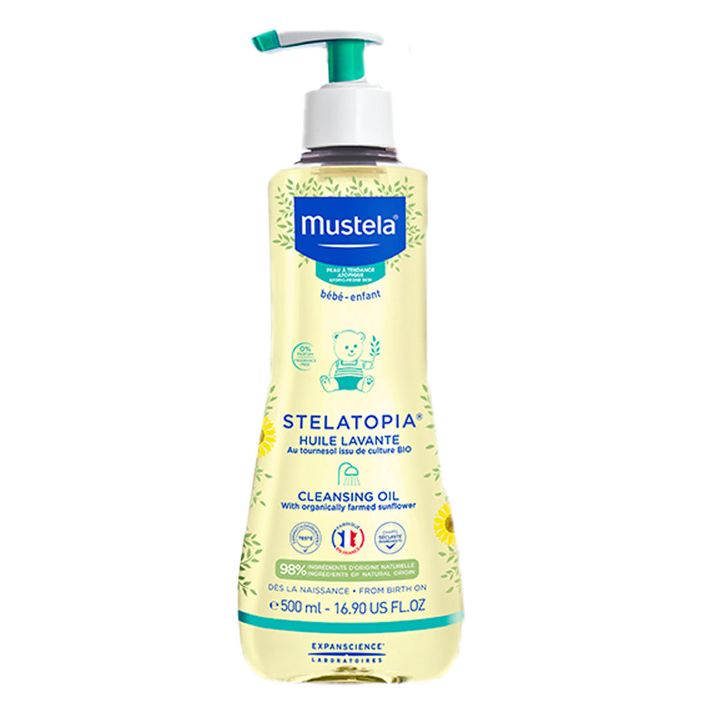 Mustela  Stelatopia Bath Oil 500Ml Mustela Yallatoys