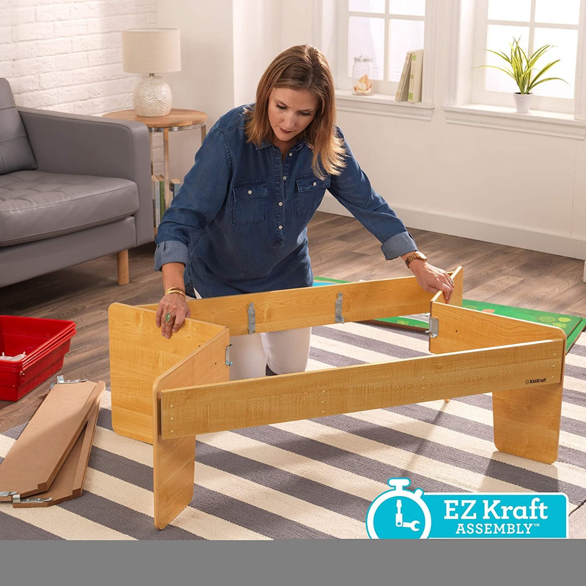 Buy Kidkraft Adventure Town Railway Wooden Train Set & Table | Yallatoys.com