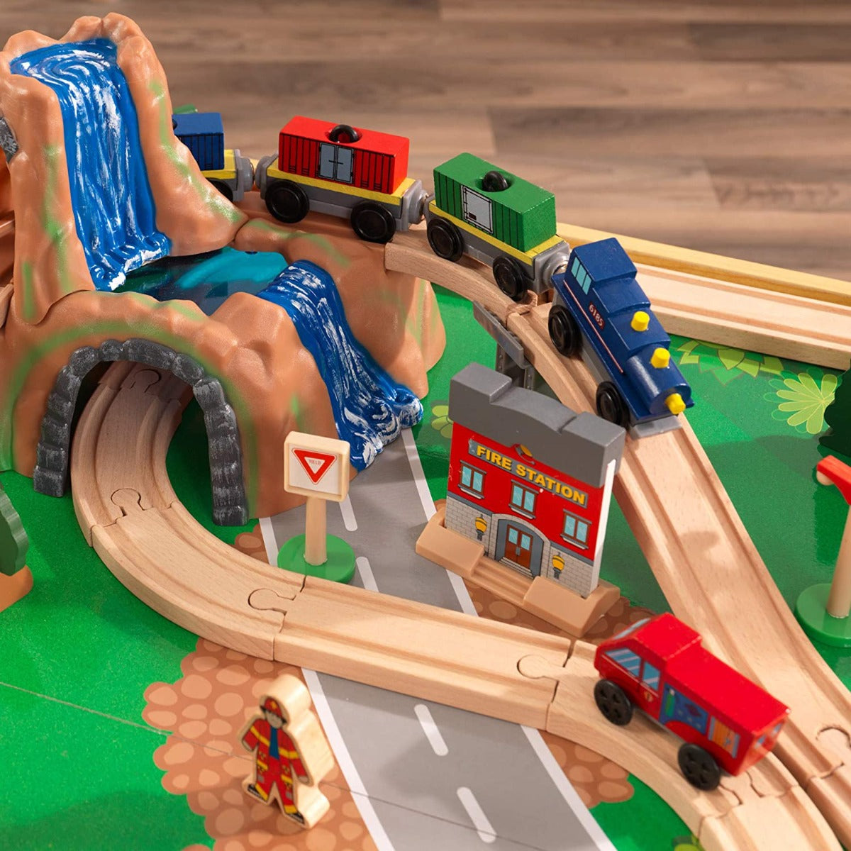 Buy Kidkraft Adventure Town Railway Wooden Train Set & Table | Yallatoys.com