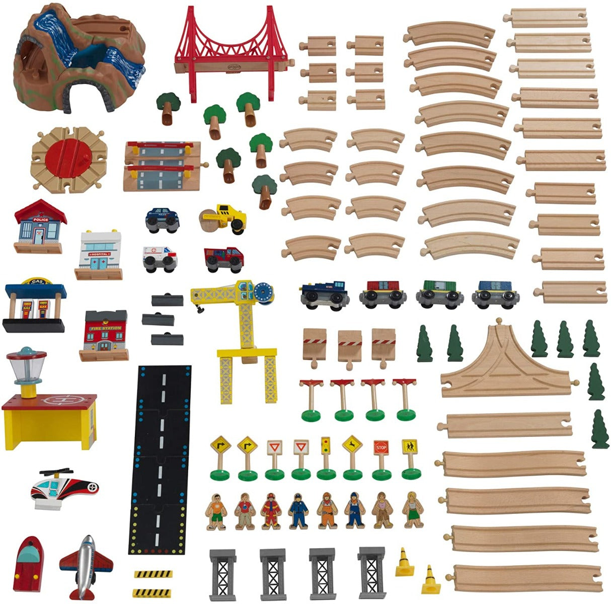 Buy Kidkraft Adventure Town Railway Wooden Train Set & Table | Yallatoys.com