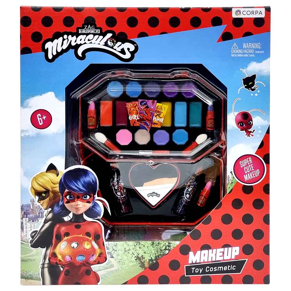 Buy Miraculous 2 Decks Big Octagonal Cosmetic Case | Yallatoys.com