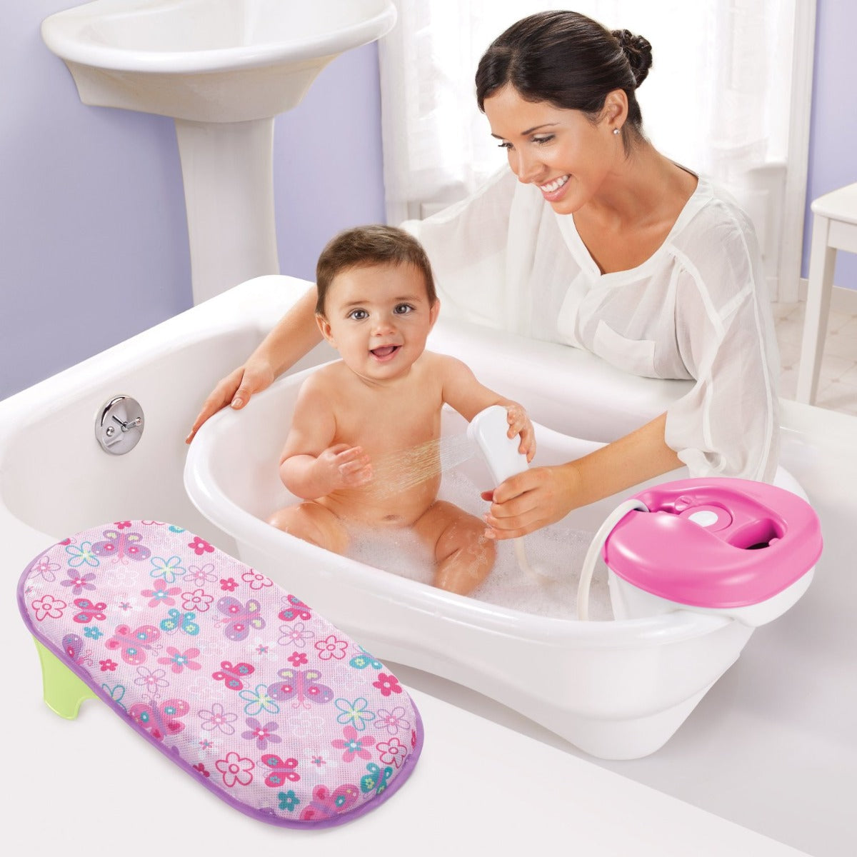 Summer Infant Newborn To Toddler Bath Center & Shower Pink Summer Infant Yallatoys