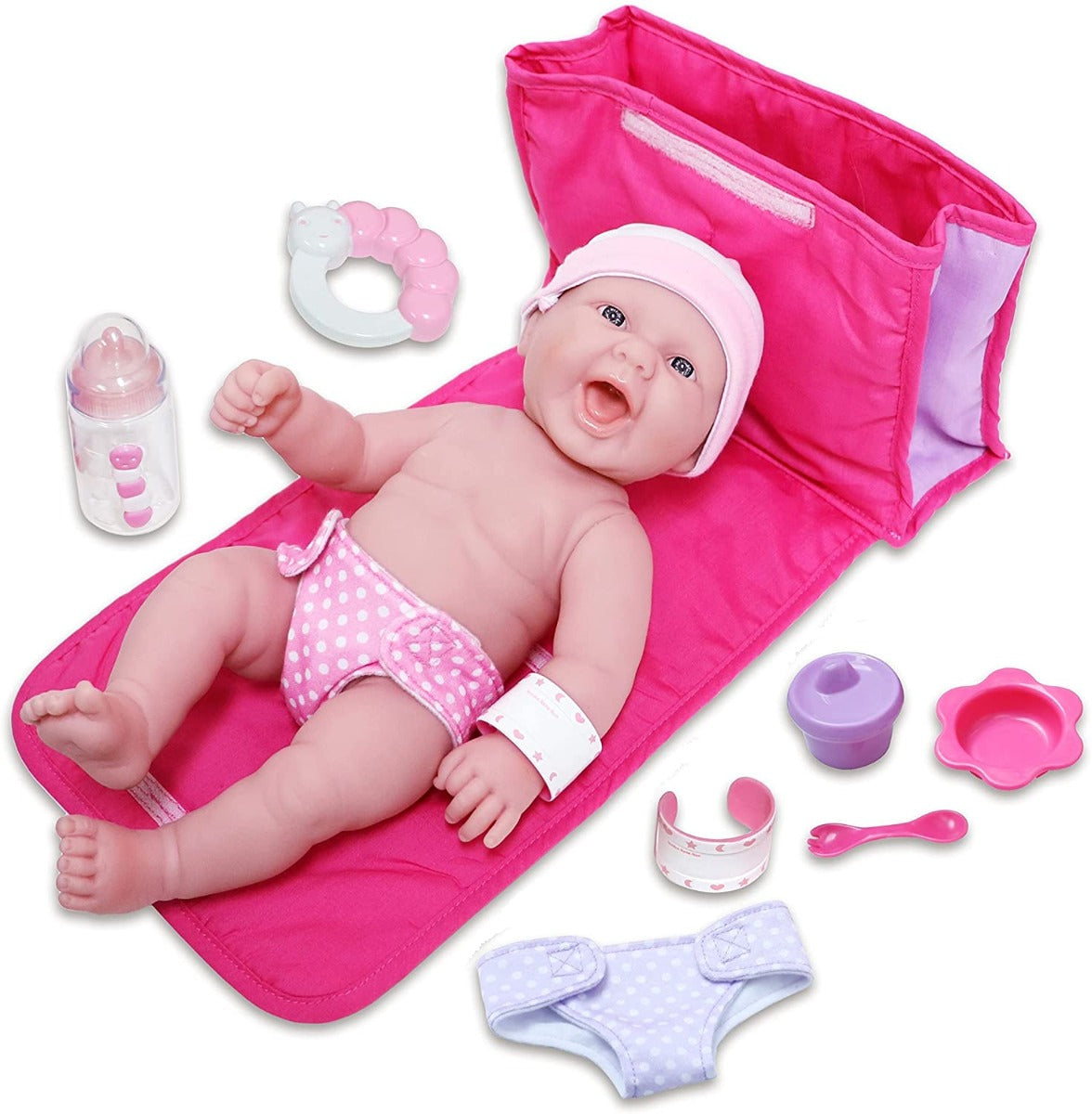 Buy Jc Toys 13inch All-Vinyl La Newborn Realistic Baby Doll Diaper Changing Bag Gift Set | Yallatoys.com