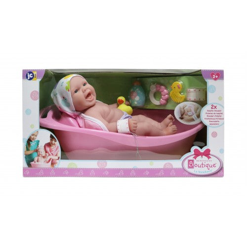 Buy Jc Toys La Newborn Layette Deluxe Bathtub Gift Set 12Inch Realistic Newborn Vinyl With Accessories | Yallatoys.com