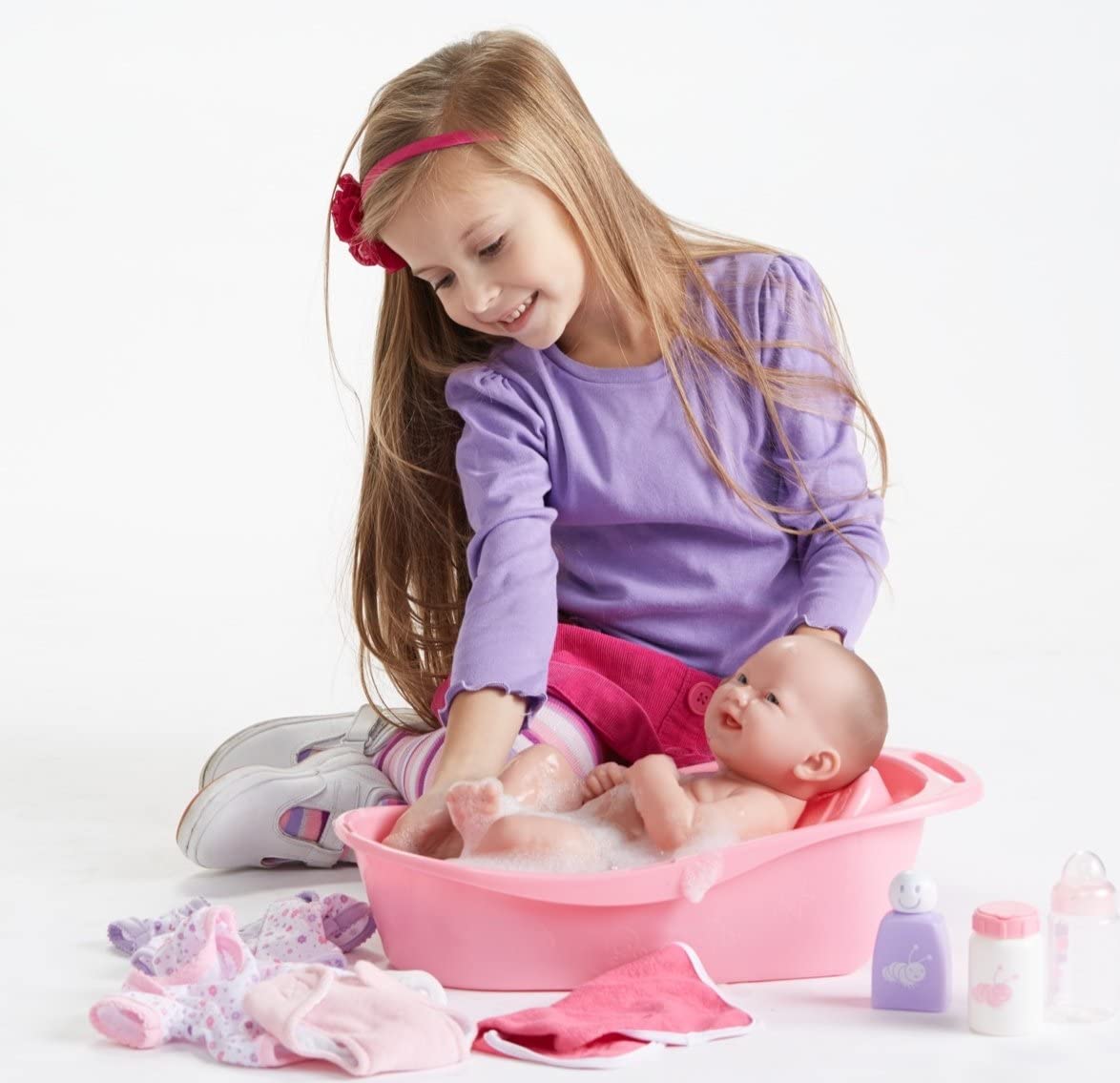 Buy Jc Toys La Newborn Layette Deluxe Bathtub Gift Set 12Inch Realistic Newborn Vinyl With Accessories | Yallatoys.com