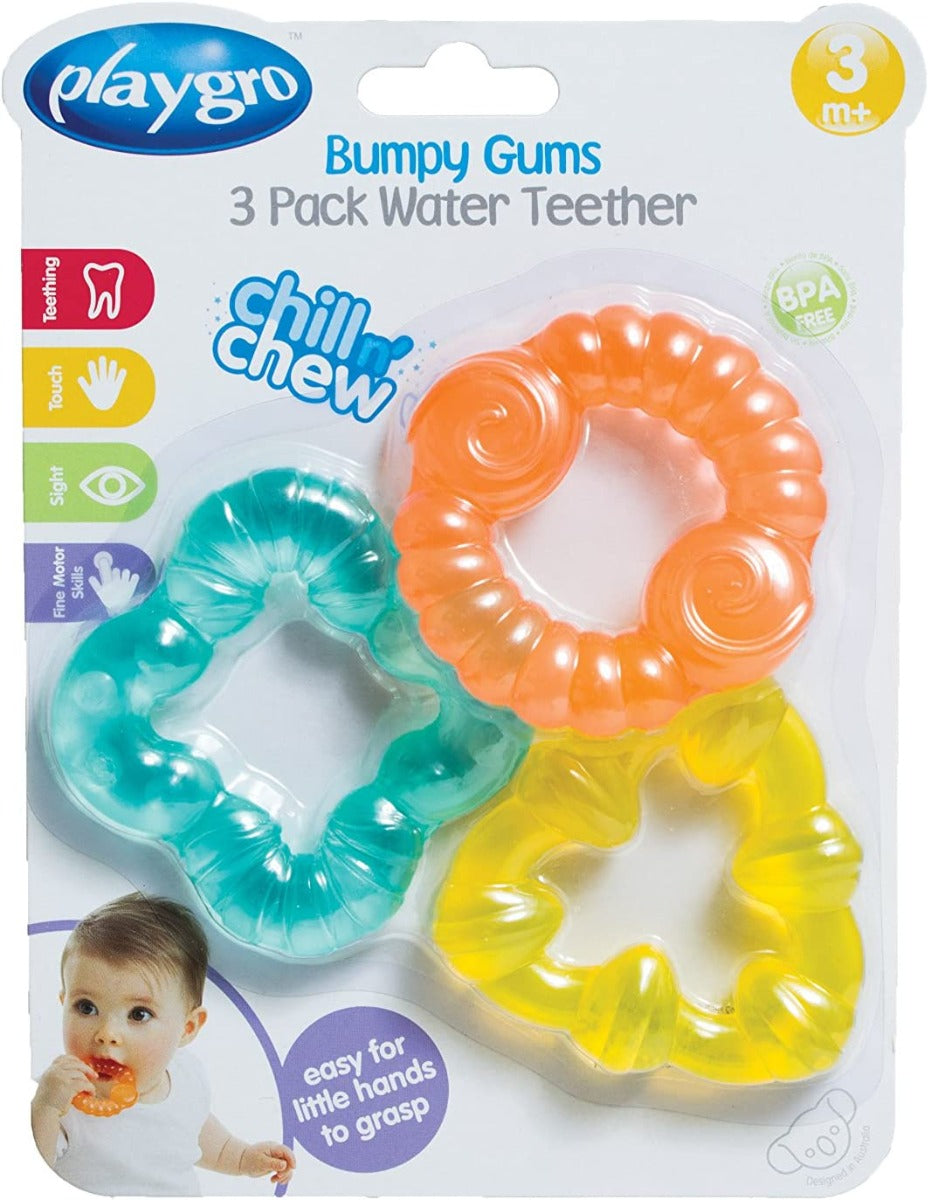 Playgro Bumpy Gums 3Pk Water Teethers Playgro Yallatoys