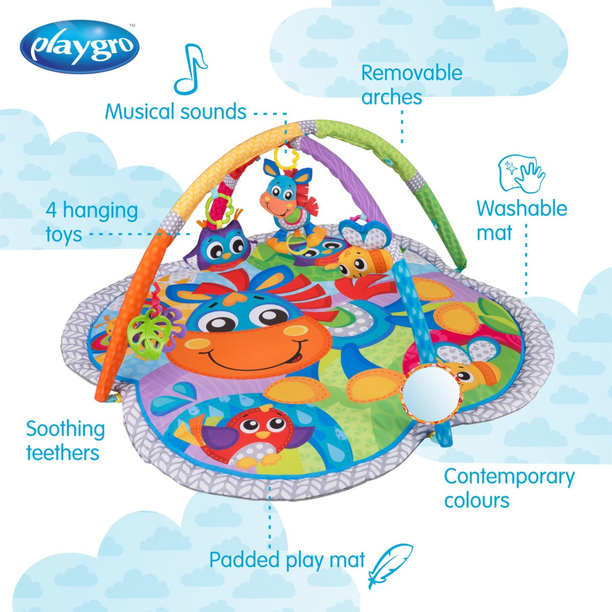 Playgro Clip Clop Musical Activity Gym Playgro Yallatoys