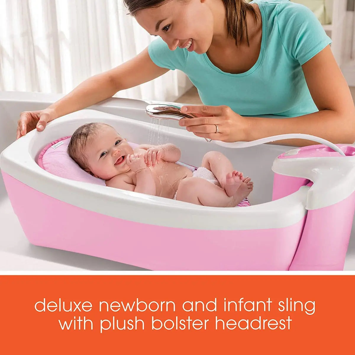 Summer Infant Lil Luxuries Whirlpool Bubbling Spa & Shower Bath Tub Pink Yallamomz Yallatoys