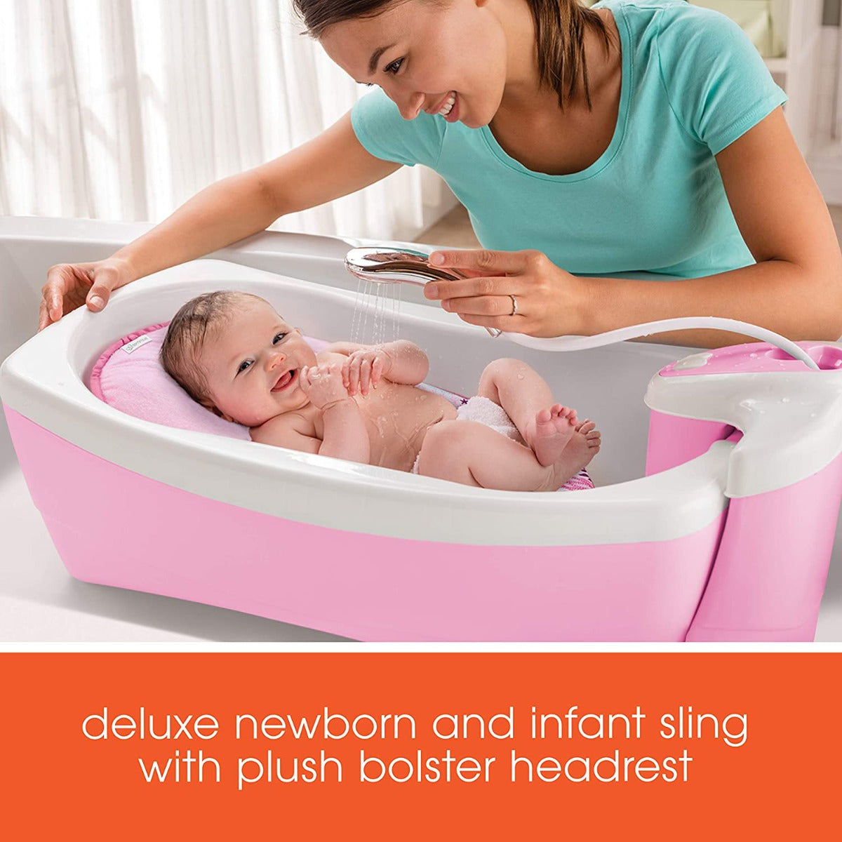 Buy Summer Infant Lil Luxuries Whirlpool Bubbling Spa & Shower Bath Tub Pink | Yallatoys.com