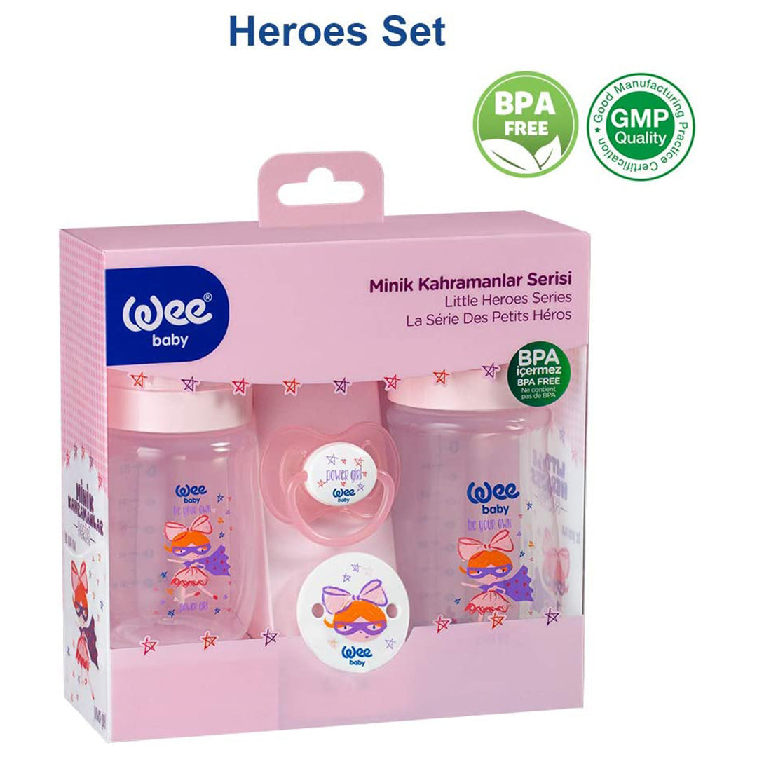 Wee Baby Feeding Hero Set Pink Wee Baby