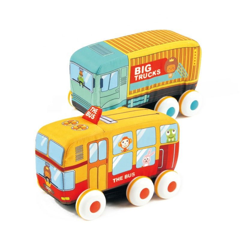 Cloth Pullback Bus Toy