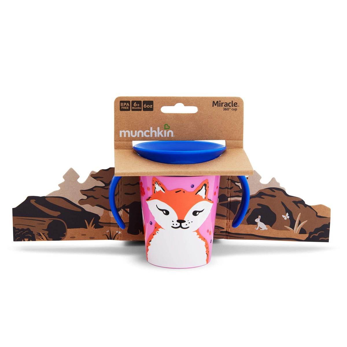 Munchkin Miracle Wildlove Trainer Cup 1Pk 6Oz Fox Munchkin Yallatoys