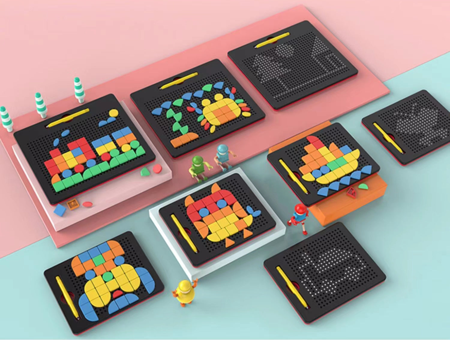 Buy Magnetic Beads Drawing Board with Magnetic Pen and Puzzle | Yallatoys.com