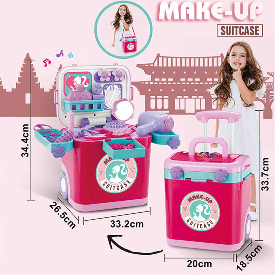 Buy Kids Make Up Set In Suitcase | Yallatoys.com