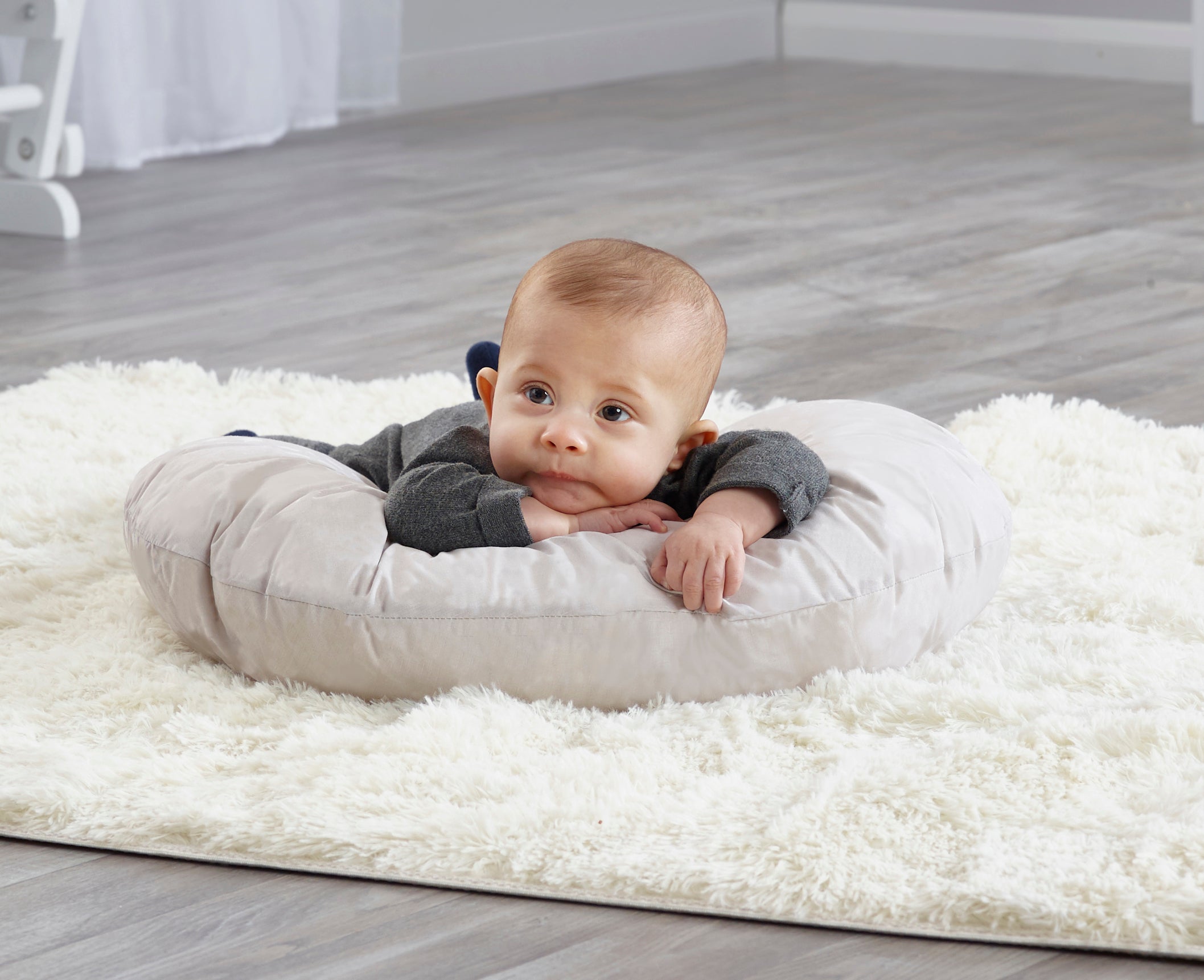 Kinder Valley Plain Grey donut Nursing Pillow Kinder Valley Yallatoys