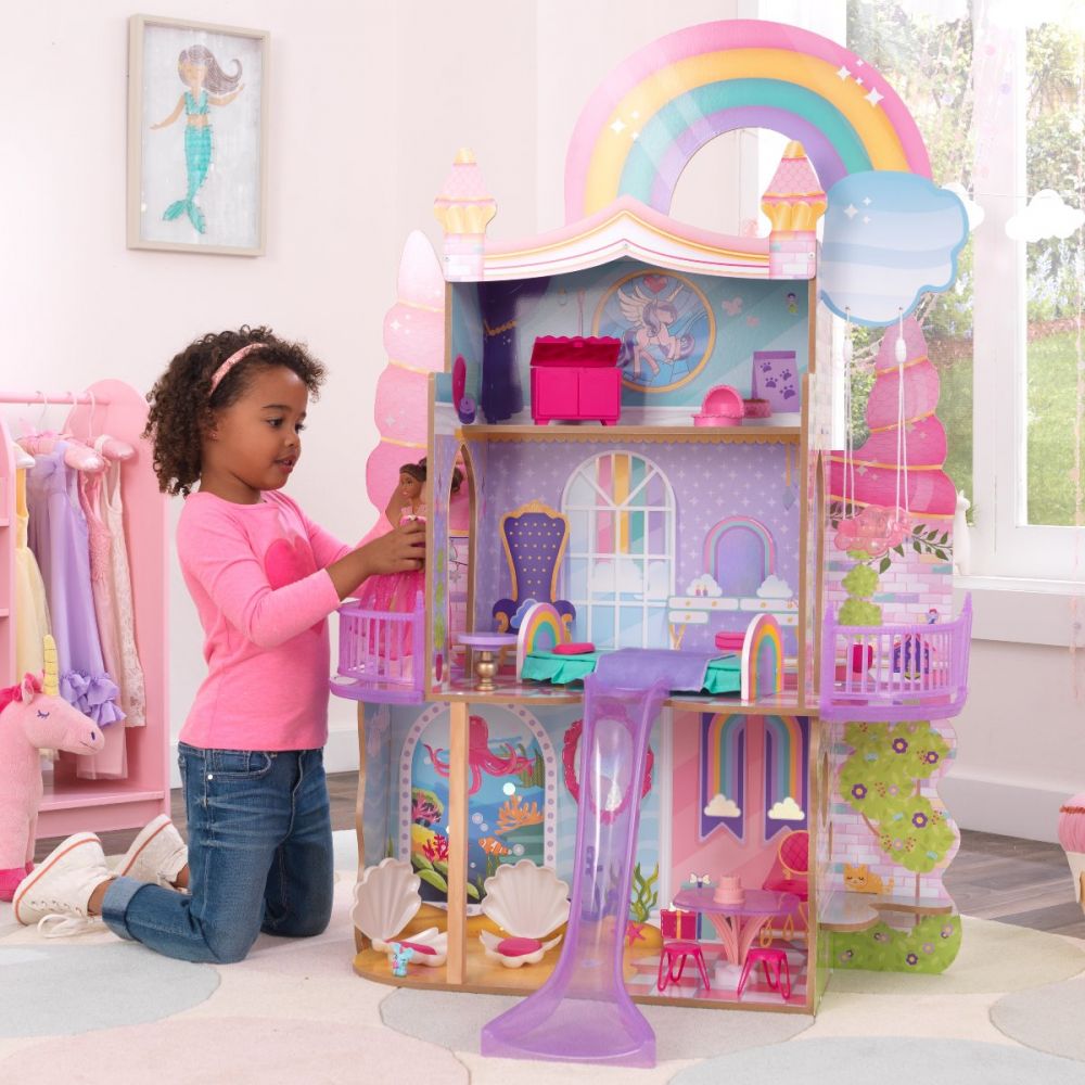 Buy Kidkraft Rainbow Dreamers Unicorn Mermaid Dollhouse | Yallatoys.com