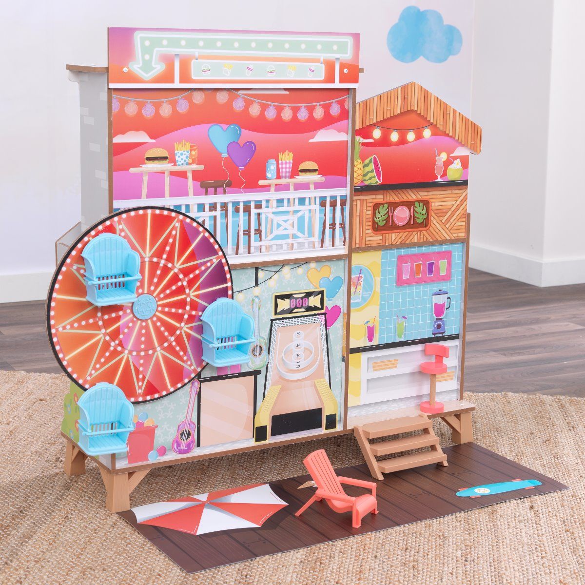 Buy Kidkraft Ferris Wheel Fun Beach House Dollhouse | Yallatoys.com