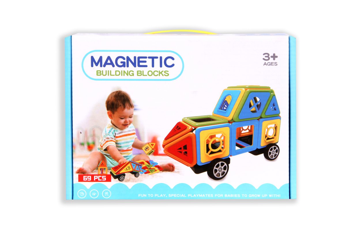 Buy Magnetic Building Blocks 69Pcs | Yallatoys.com