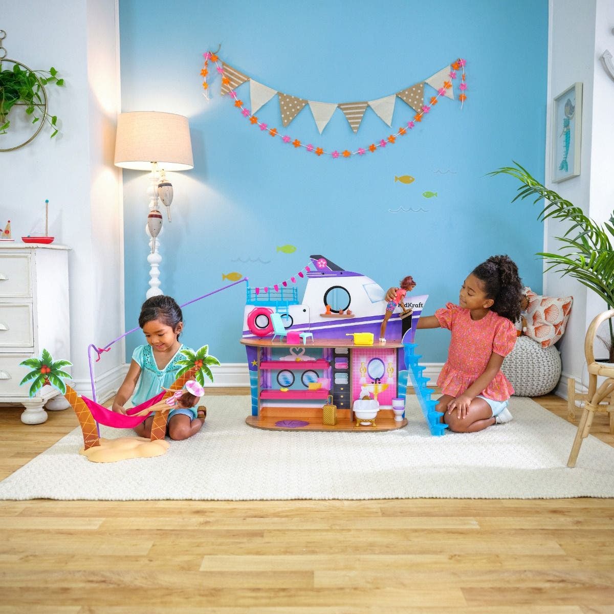 Buy Kidkraft Luxe Life 2 in 1 Cruise Ship & Island Wooden Playset | Yallatoys.com