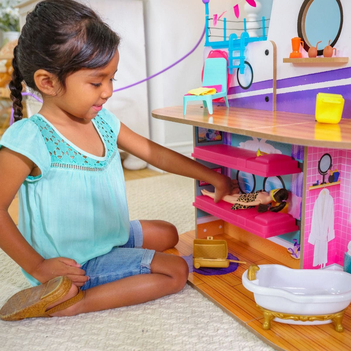 Buy Kidkraft Luxe Life 2 in 1 Cruise Ship & Island Wooden Playset | Yallatoys.com