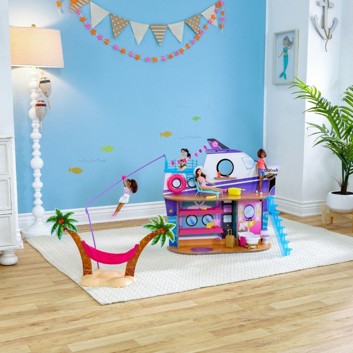 Buy Kidkraft Luxe Life 2 in 1 Cruise Ship & Island Wooden Playset | Yallatoys.com