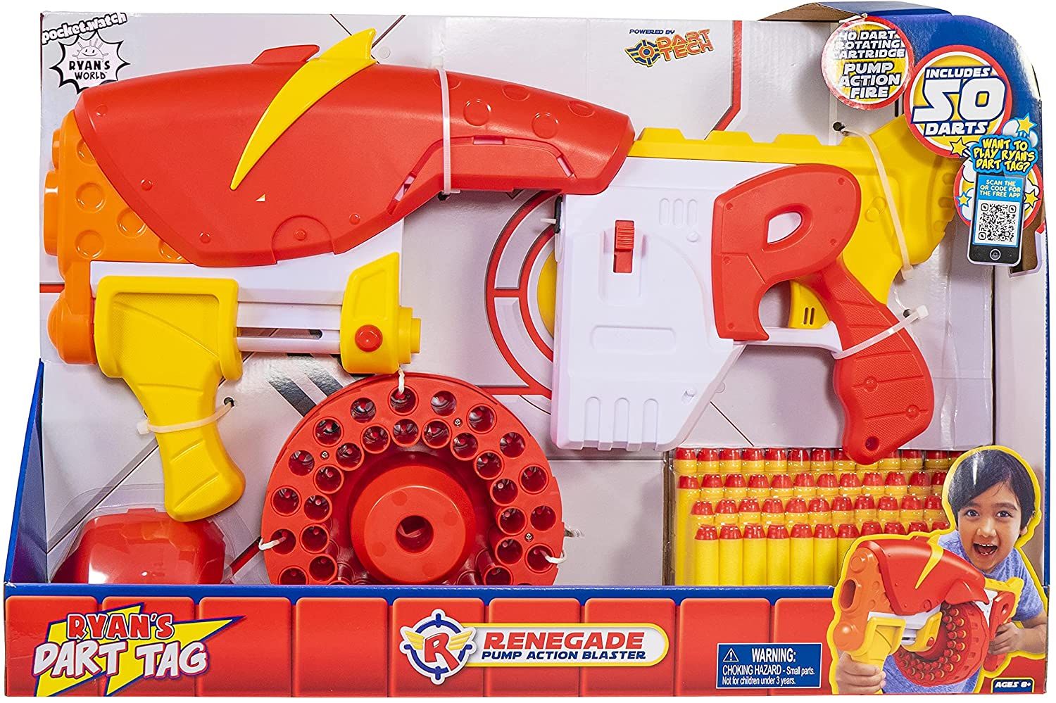 Buy Ryans World Foam Dart Tag Renegade Rapid Fire Barrel Blaster | Yallatoys.com