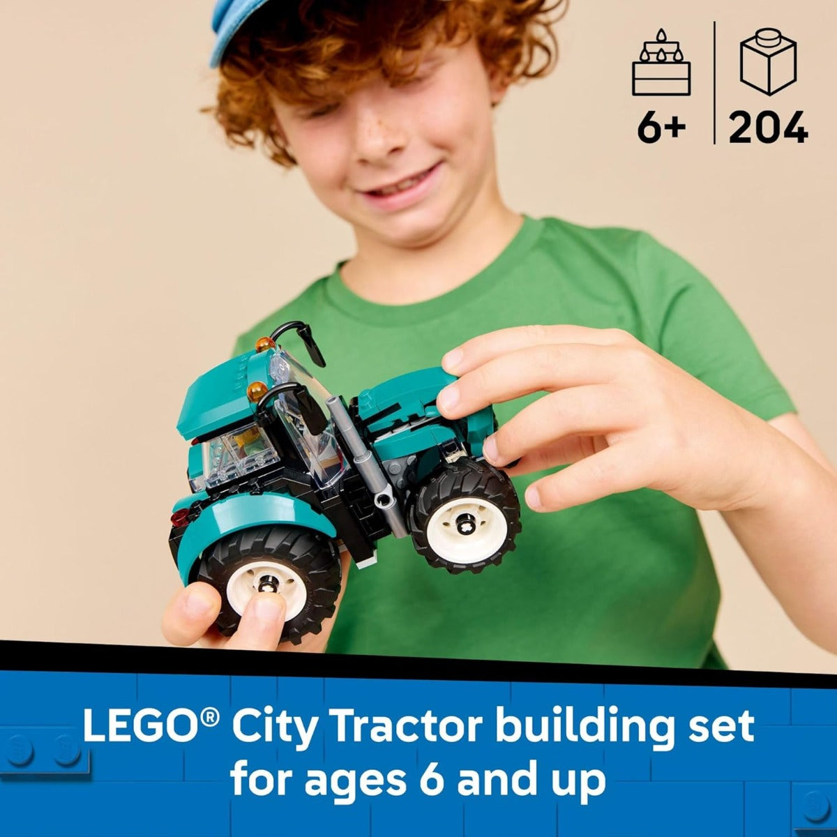 204 Piece Lego Tractor Build