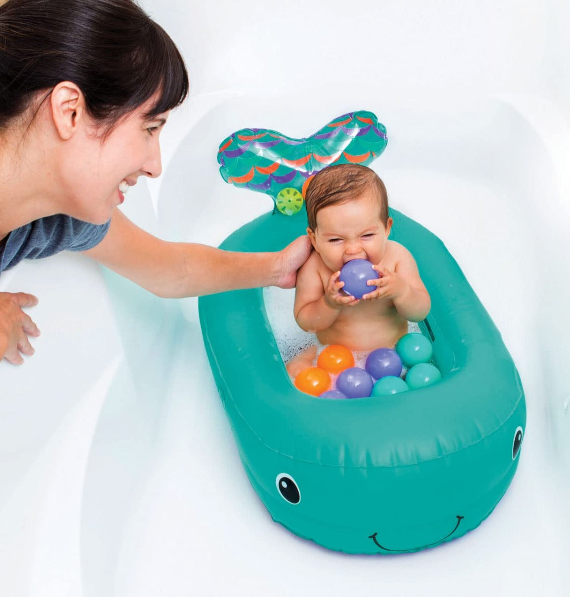Infantino Whale Bubble Ball Inflatable Bath Tub Infantino Yallatoys