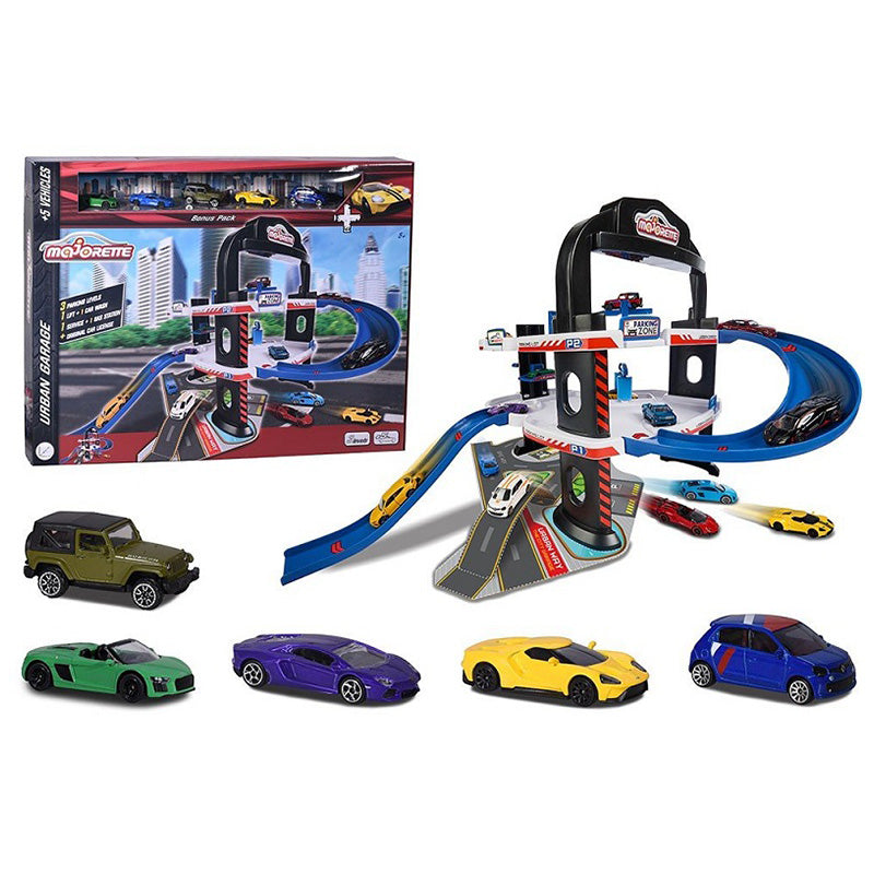 Buy Majorette Urban Garage Playset with 5 Cars | Yallatoys.com
