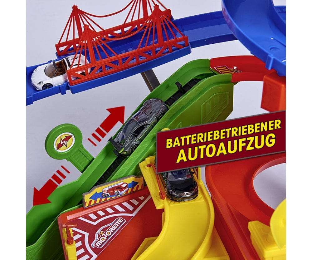 Buy Majorette Super City Motorized Model Railway Parking Garage Set for Die-cast Cars Toy | Yallatoys.com