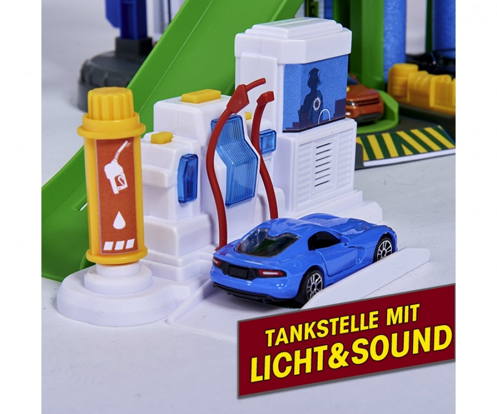 Buy Majorette Super City Motorized Model Railway Parking Garage Set for Die-cast Cars Toy | Yallatoys.com