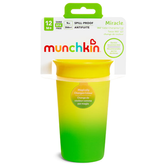 Munchkin Miracle 360 Color Changing Cup 9oz 1pcs Yellow Munchkin Yallatoys