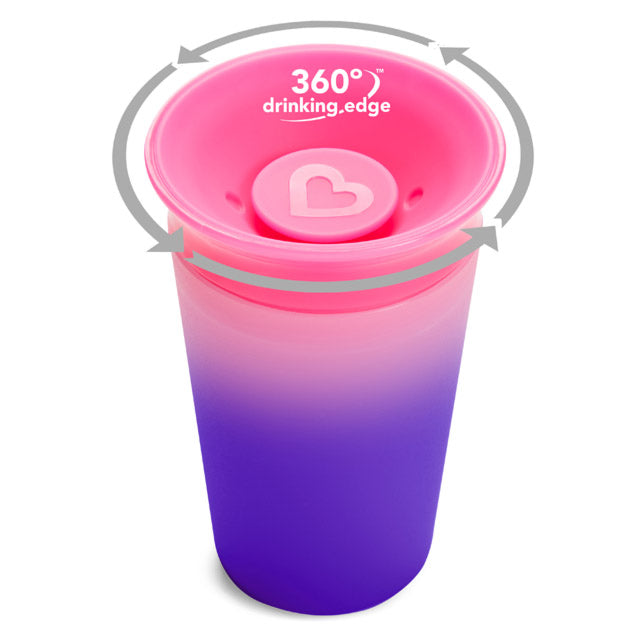 Munchkin - Miracle Colour Changing Cup 1pk 9oz - Pink Munchkin Yallatoys