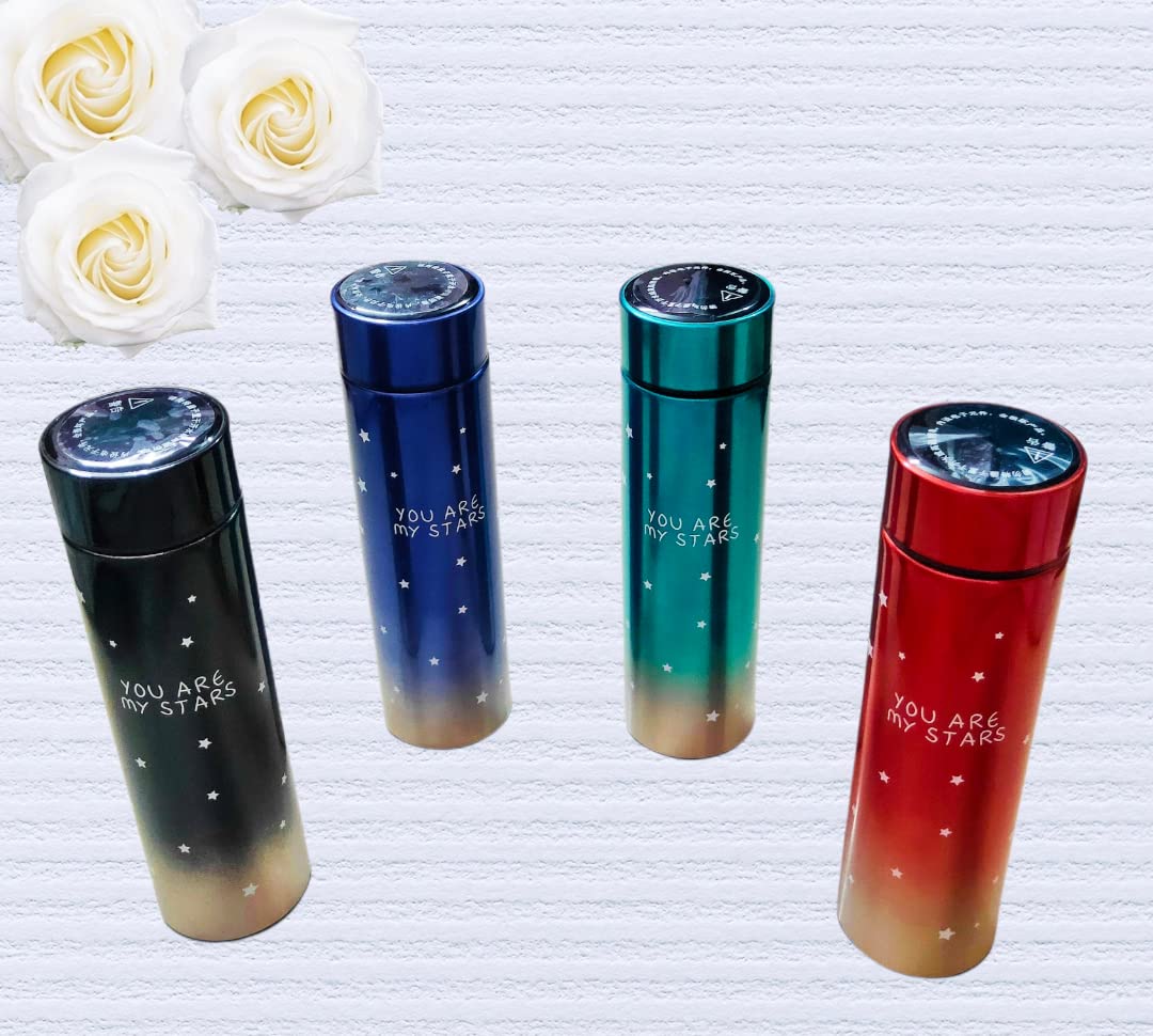 Home Basics Thermo Flask Printed  With Digital Thermometer Reading  -Assorted Colours Home Basics Yallatoys