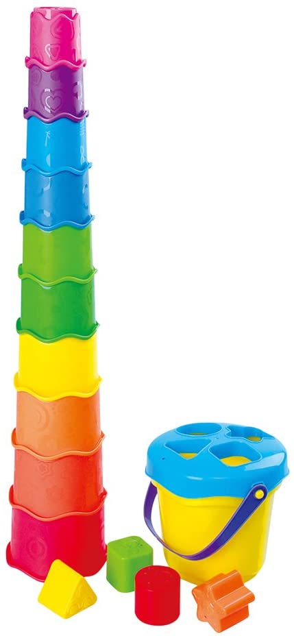 Buy Playgo Rainbow Cups And Shapes Bucket Toy for Kids | Yallatoys.com