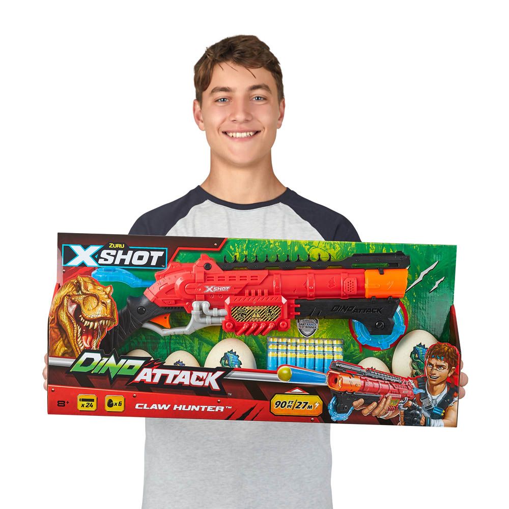 Buy X-Shot Dino Attack-Eliminator with 2 Medium Egg,4 Small Egg & 24 Darts | Yallatoys.com