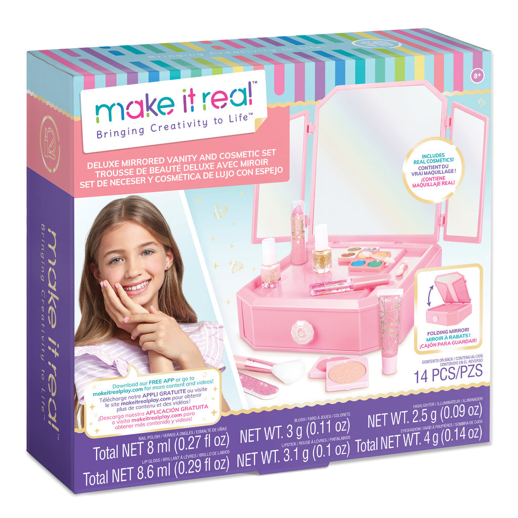 Buy Make It Real Mirrored Vanity and Cosmetic Set | Yallatoys.com