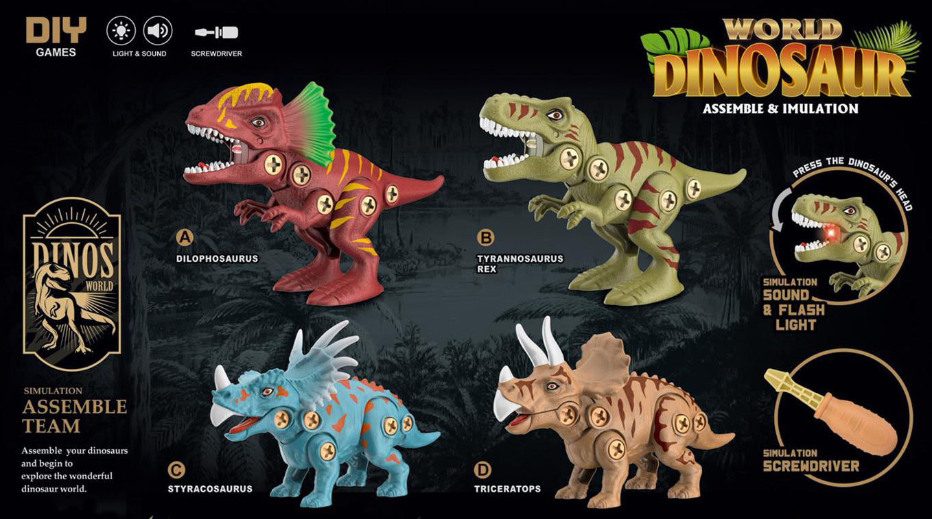 Buy Synpo World Dinosaur DIY Assemble Team (Sold Separately Subject to Availability) | Yallatoys.com