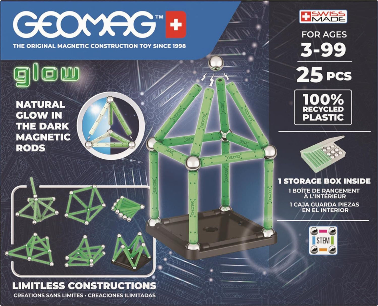 25 Piece Glow Magnetic Set