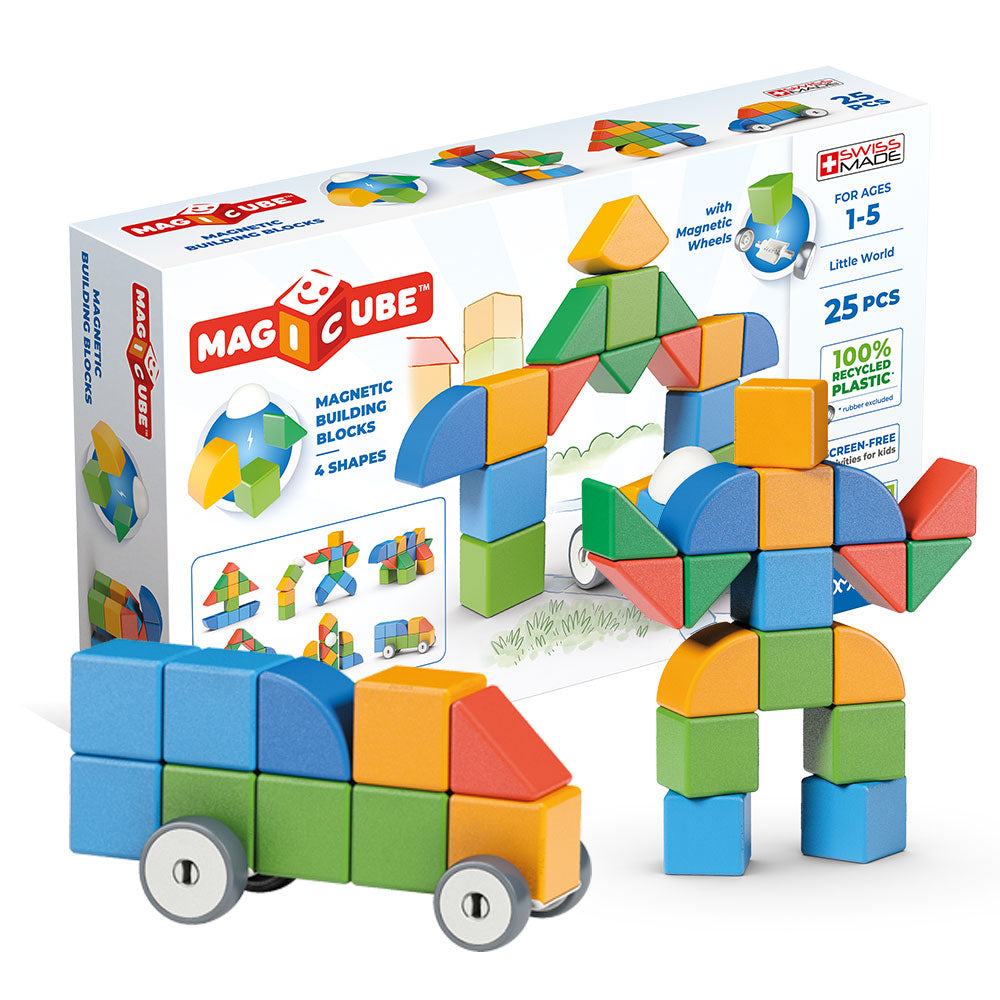 25 Piece Recycled Magnetic Blocks