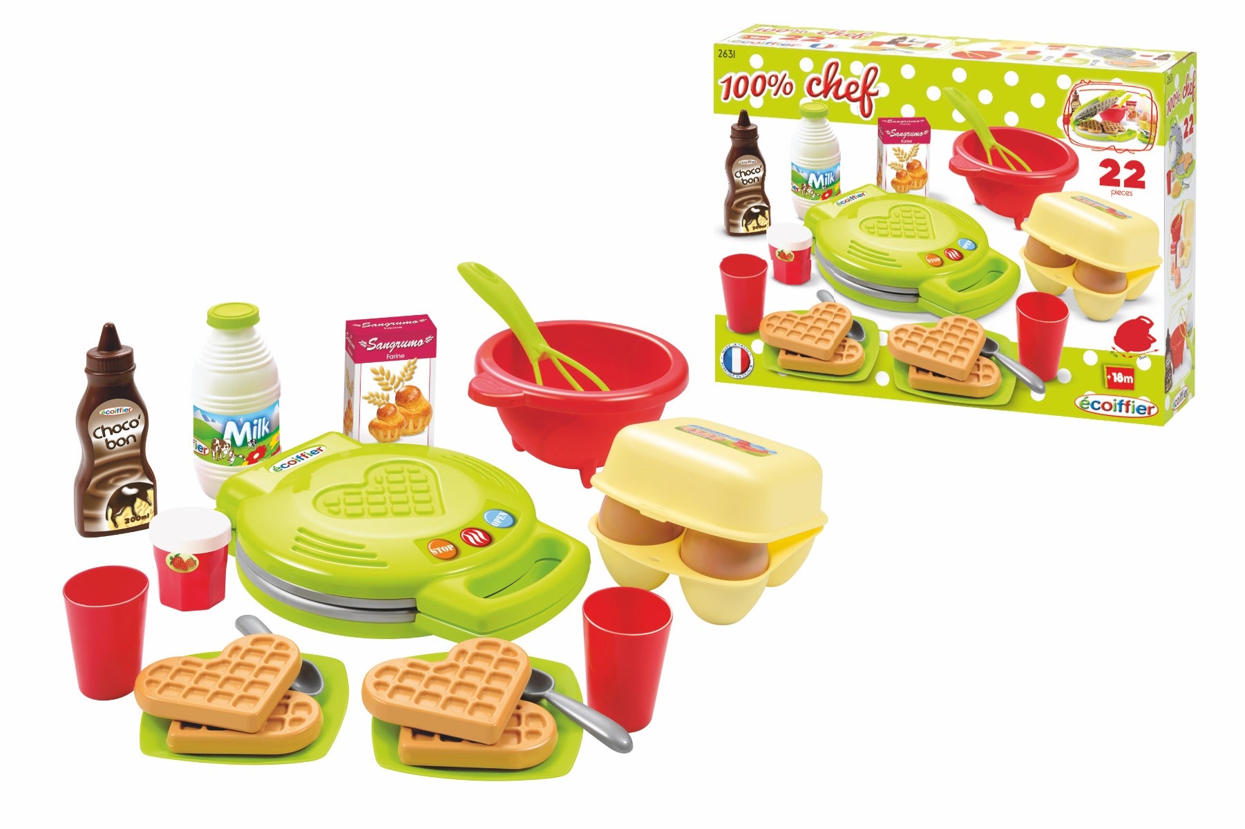 Buy Ecoiffier - 100% Chef Waffle Maker Set 22Pcs | Yallatoys.com