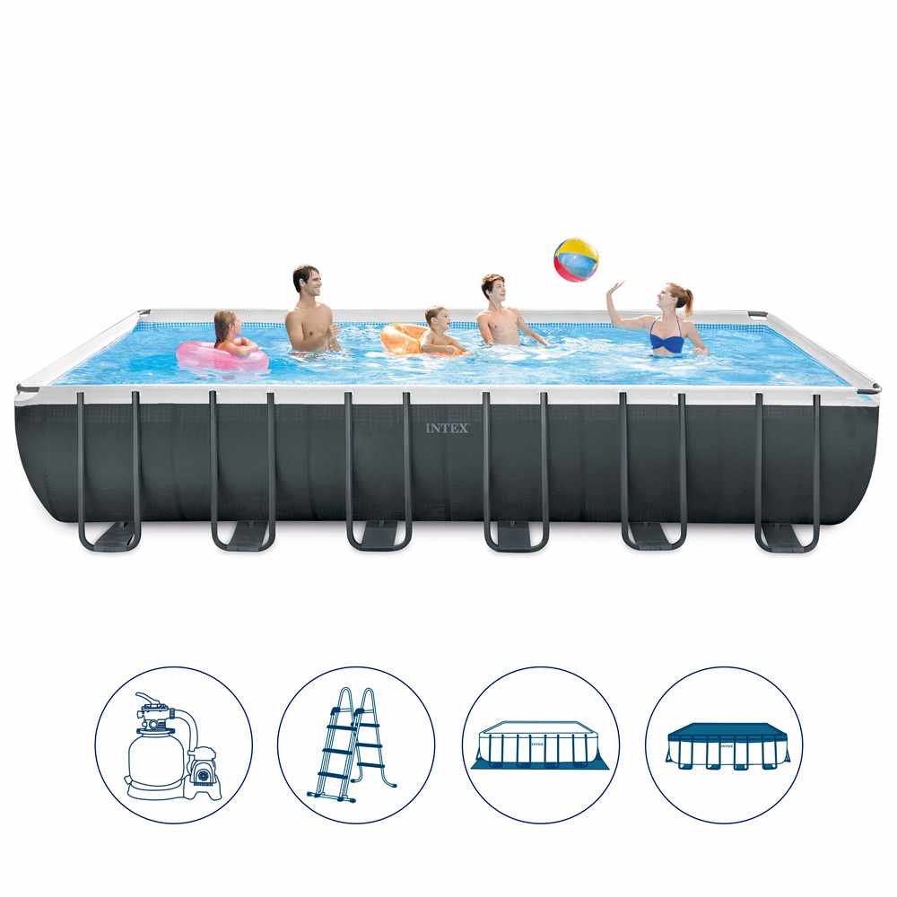 Buy Intex Ultra XTR Rectangular Set 7.3m x 3.6m x 1.3m (Free Installation in 24hrs) | Yallatoys.com