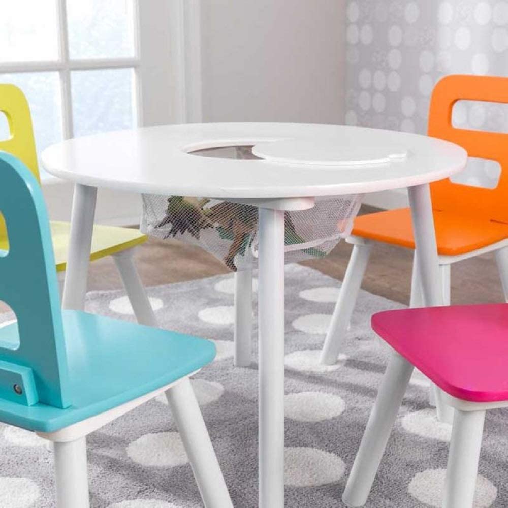 Buy Kidkraft Round Storage Table and 4 Chair Set | Yallatoys.com